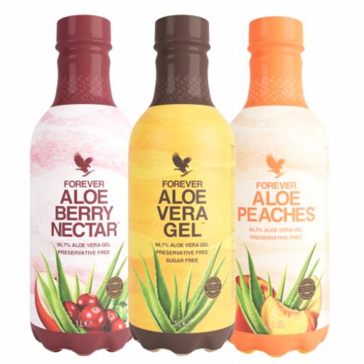 Aloe Drinks Tri Pak - Variety Forever Drinks - Raw Allure  